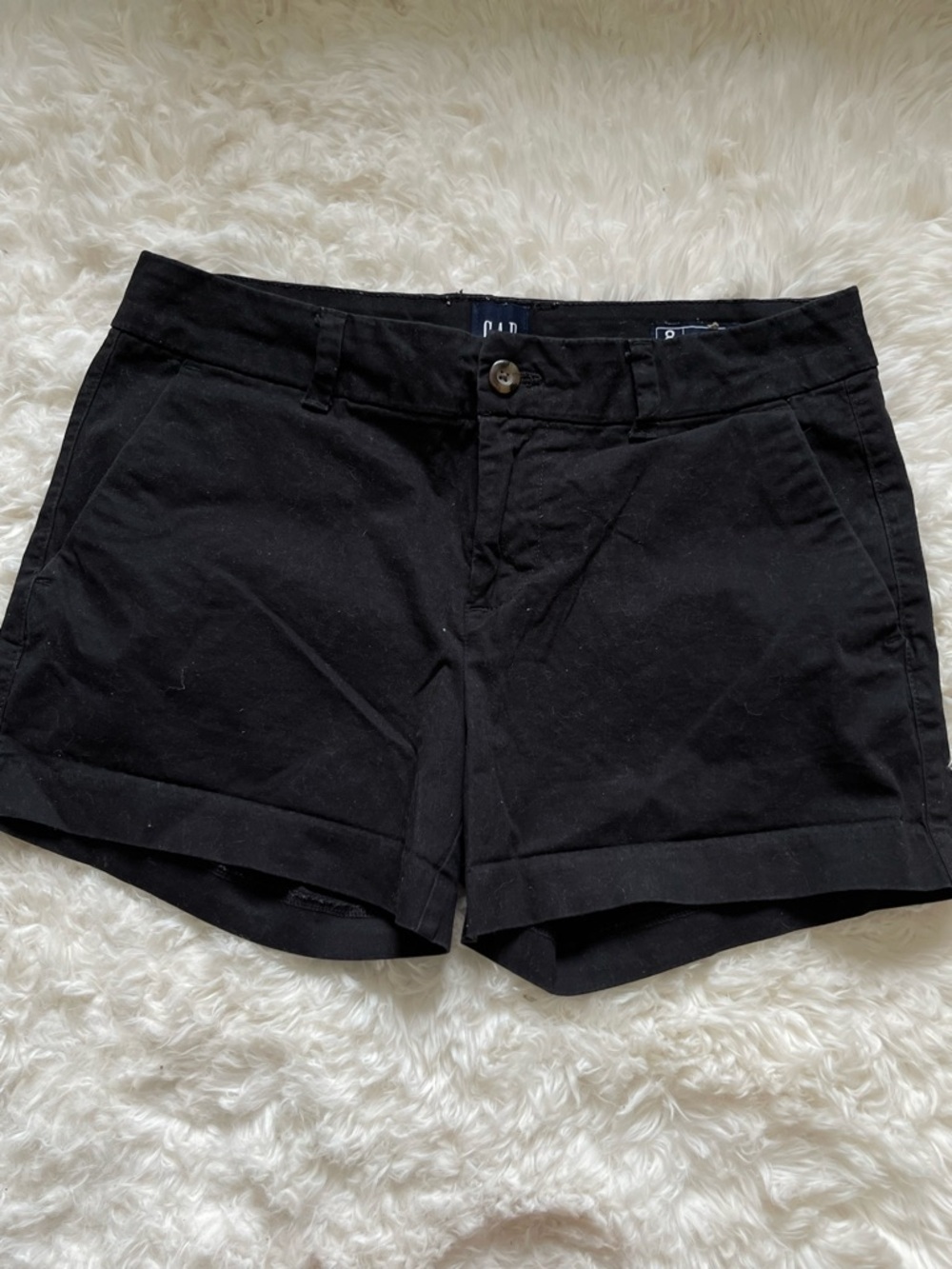 GAP Black High-Rise Casual Shorts